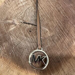Michael Kors Gold Logo Bag charm with Brown Strap